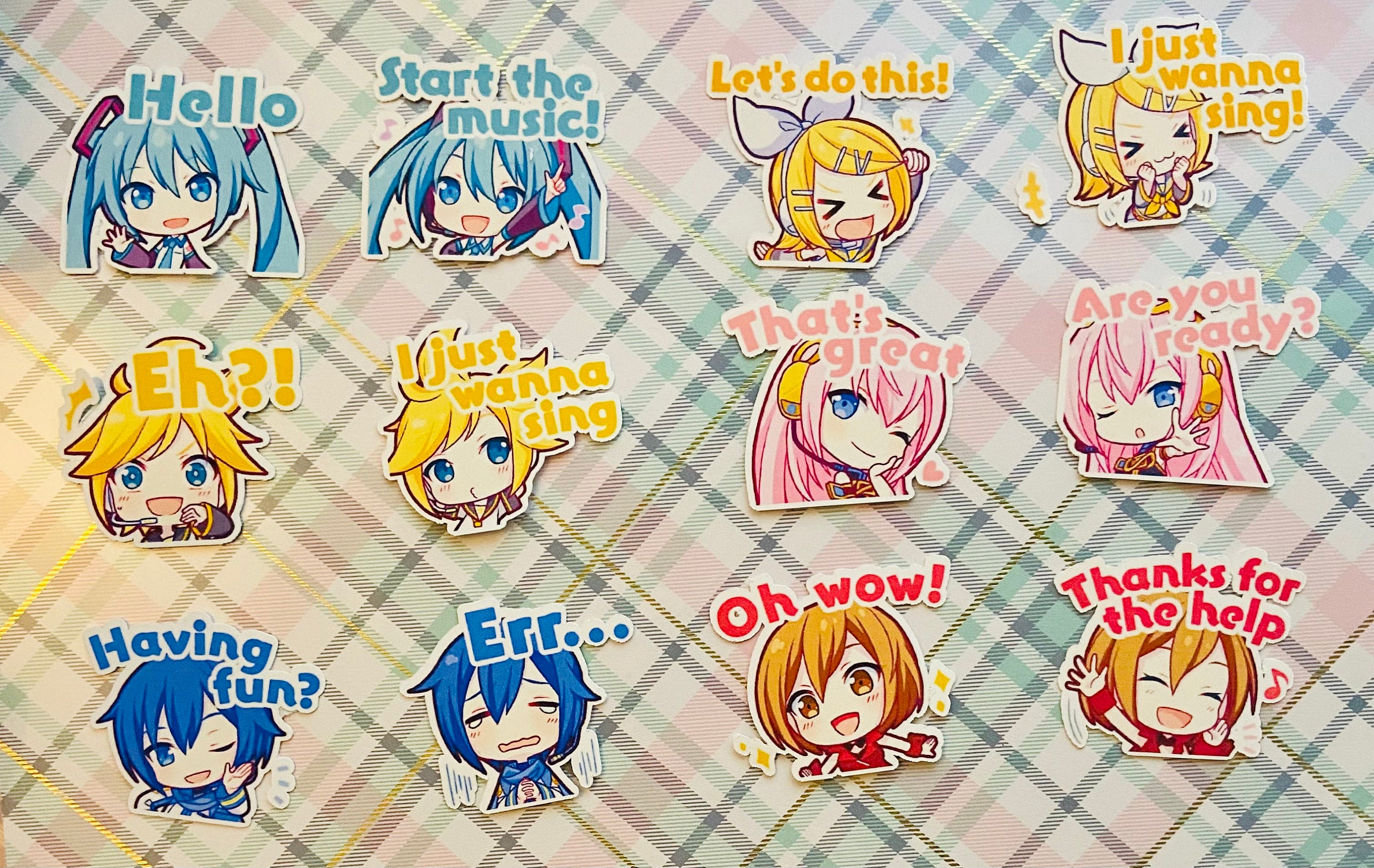 Hatsune Miku Rin,Len,Luka,KAITO,MEIKO Japan Limited B-SIDE LABEL Sticker  NEW F/S