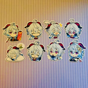 Genshin Auswirkungen Chat-Aufkleber Ganyu Cryo Adeptus Liyue Paimon Gemälde Aufkleber GI Emotes Emoji Chat Emote Chibi