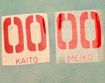 Vocaloid Virtual Singer Number Decals - KAITO MEIKO Hatsune Miku Megurine Luka Kagamine Rin Len Piapro