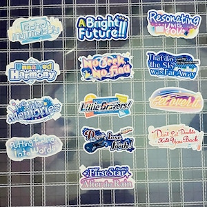 Projeto Sekai Palco Colorido leo/Need leoNeed leo Need Ichika Hoshino Honami Mochizuki Saki Tenma Shiho Hinomori L/N LN Logotipos de Eventos Adesivos