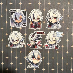 Genshin Auswirkungen Chat-Aufkleber Knave Fatui Arlecchino Vater Haus des Herdes Paimon Gemälde Aufkleber GI Emotes Emoji Chat Emote Chibi