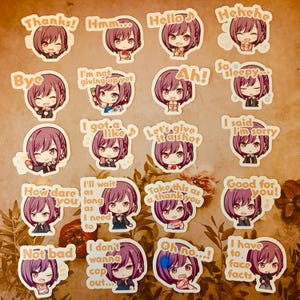 Progetto Sekai Colorful Stage Nightcord alle 25:00 25ji Ena Enanan Shinonime Flake Adesivi Proseka Stamps Emotes PRSK Cute Stationery