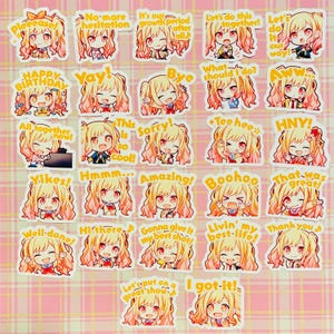 Project Sekai Saki Tenma Emote-klistermärken - Vattentålig vinyl