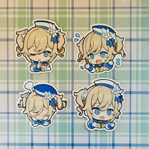 Adesivos de bate-papo do Genshin Impact Barbara Mondstadt Igreja de Favonius Paimon's Paintings Adesivos GI Emotes Emoji Chat Emote Chibi