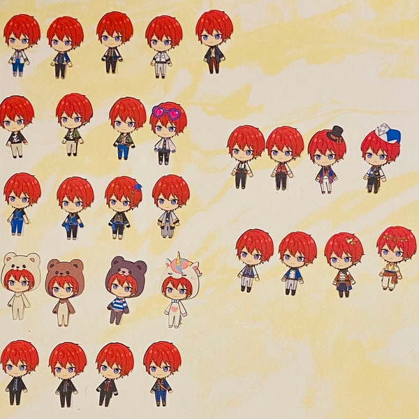 Ensemble Stars Enstars Knights Tsukasa Suou Work Chibi Outfit Stationery Flake Stickers