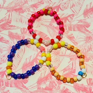 Sonic the Hedgehog Heroes Team Bracelets Kandi Jewelry Beaded Amy Rose Cream the Rabbit Big the Cat Froggy Cheese Chao