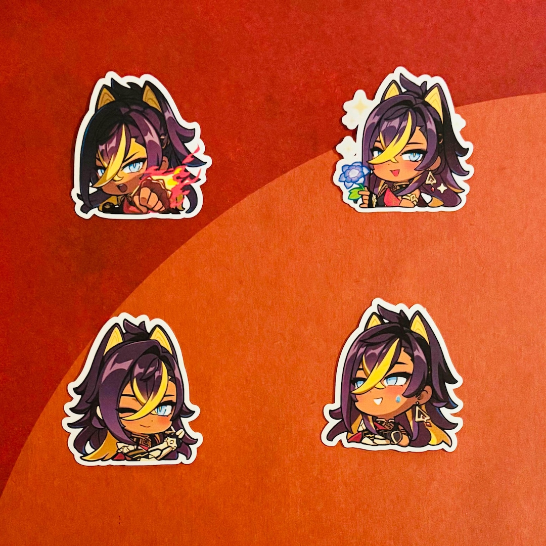 Genshin Impact Chat Stickers Dehya Flame-mane Eremite Blazing Beasts ...