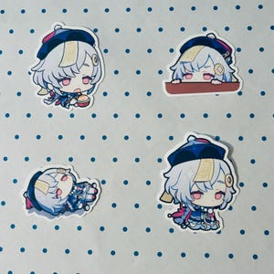 Pegatinas de chat de Genshin Impact, pegatinas de pinturas de Paimon de la farmacia Bubu de Qiqi Zombie, emoticonos GI, emojis de chat, emojis de emergencia de comida Chibi
