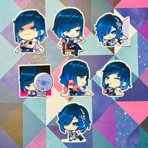 Genshin Impact Chat-stickers Yelan Liyue Paimon's schilderijen Stickers GI-emotes Emoji Chat-emote Chibi