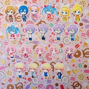 Projeto Sekai Colorido Stage Wonderlands x Showtime Tsukasa Tenma Rui Kamishiro Nene Kusanagi Emu Otori WxS Flake Stickers