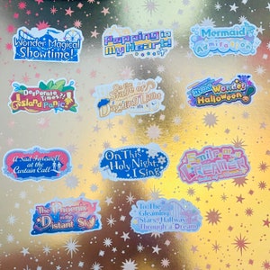 Projeto Sekai Colorido Palco Wonderlands x Showtime WxS Tsukasa Tenma Emu Otori Rui Kamishiro Nene Kusanagi Adesivos de logotipos de eventos