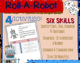 Place Value Robot - Etsy