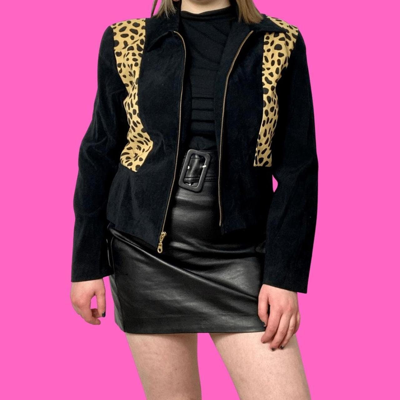 Vintage 90s Black Faux Suede Zip up Jacket With Leopard Print Details, Size Large - Etsy Vintage 90s Black Faux Suede Zip up Jacket With Leopard Print Details, Size Large - Etsy