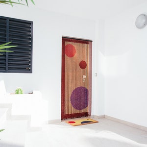 Fly curtain/door curtain/door curtain wooden beads Planets 90x200cm
