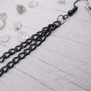 chain dangle black men dangle One black earring braided men earring braided men dangle braided chain earring chain earring