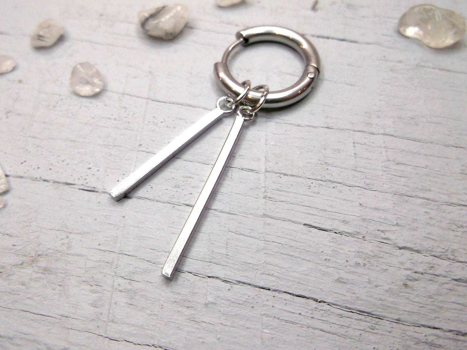 One Double Stick Dangle Stick Earring Male Stick Dangle Stick Etsy Canada