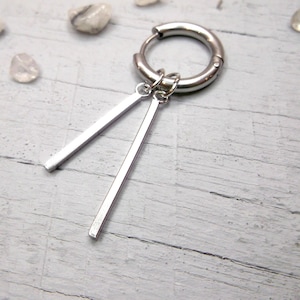 One double stick dangle stick earring male stick dangle stick long earring men Stick earring unisex long stick dangle bar dangle
