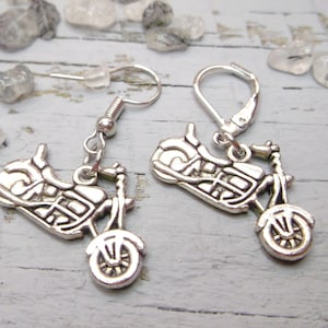 Motorcycle Earrings: Biker Jewelry Gift