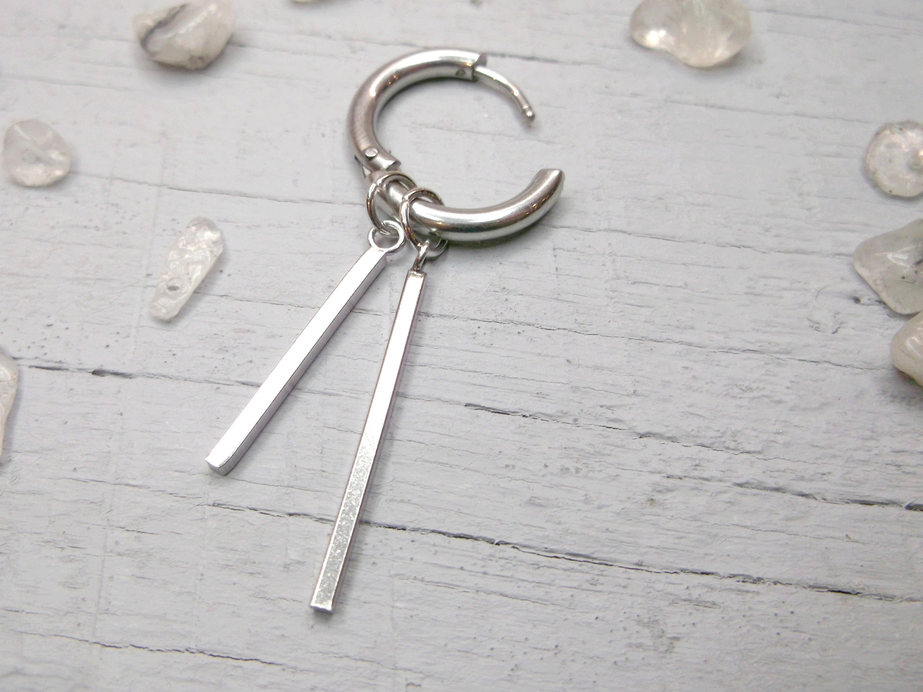 One Double Stick Dangle Stick Earring Male Stick Dangle Stick Etsy Canada