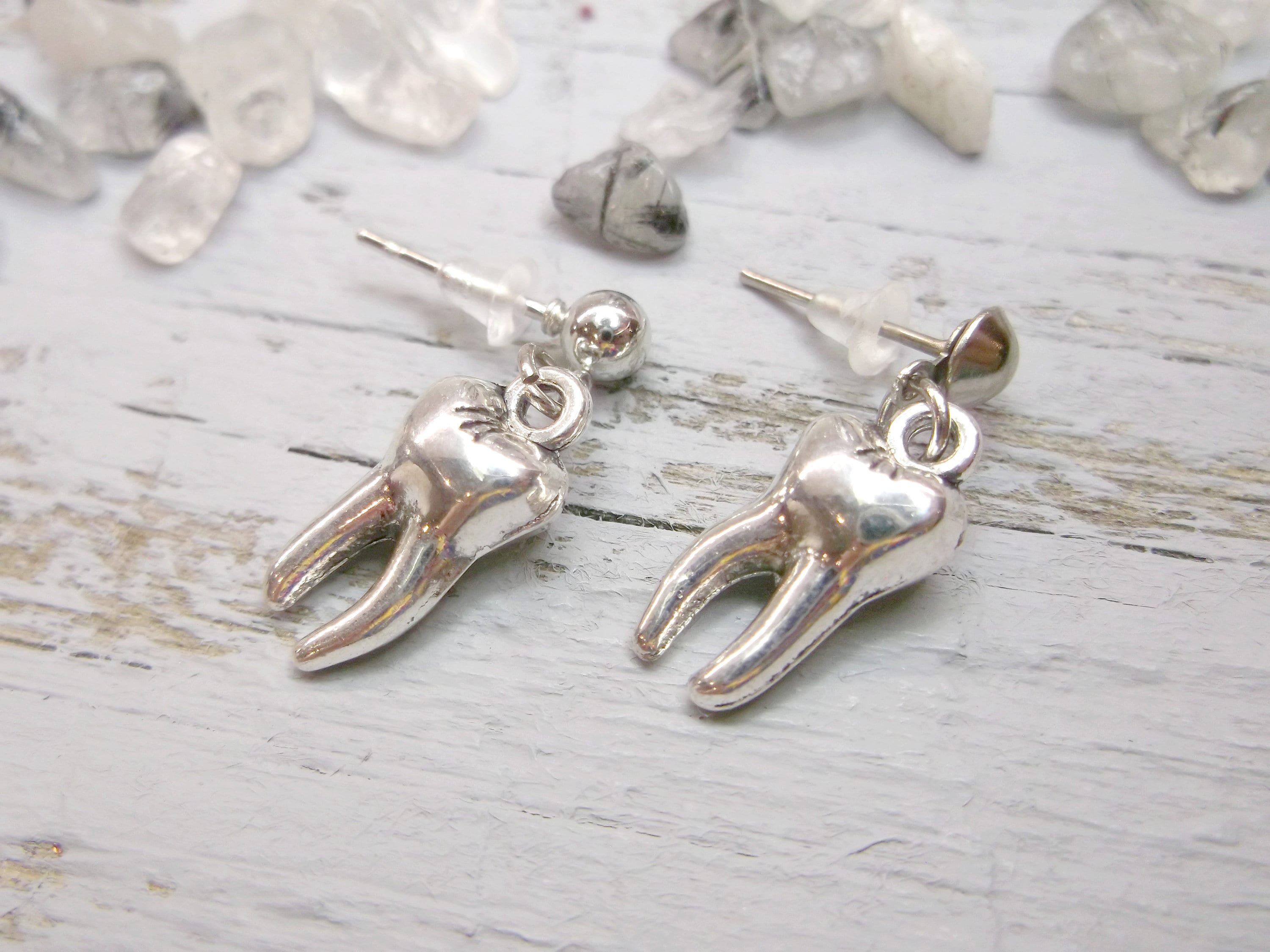 Tooth Earrings Teeth Earrings Teeth Jewelry Tooth Jewelry Etsy