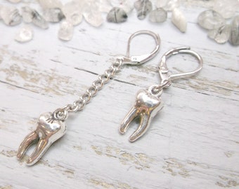 Tooth Earrings: Dentist Dental Hygienist Gift