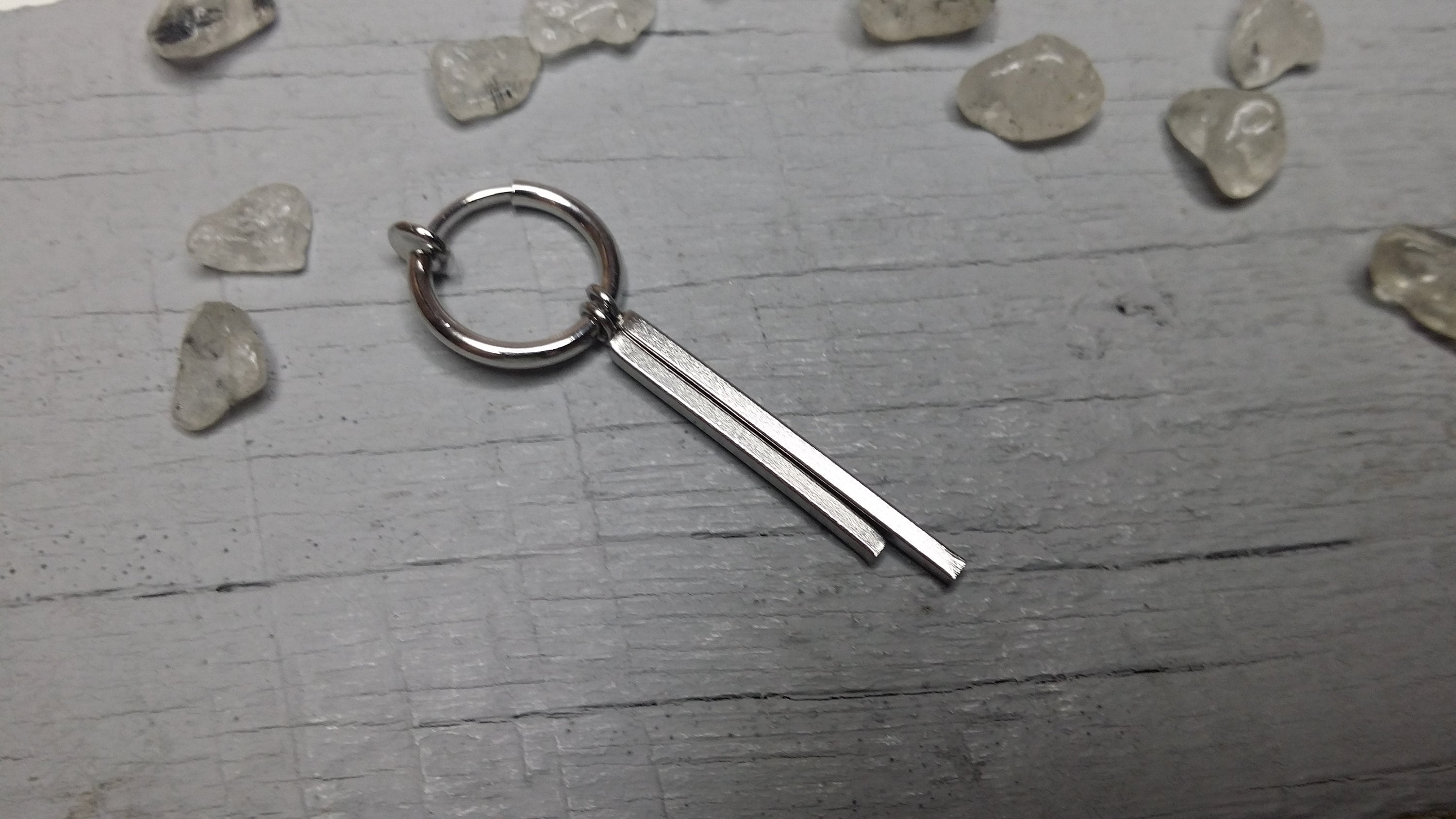 Boucles D'oreilles Artisanales Bâtonnets En Argent 925 - Neuf Sans Emballage, Dormeuses