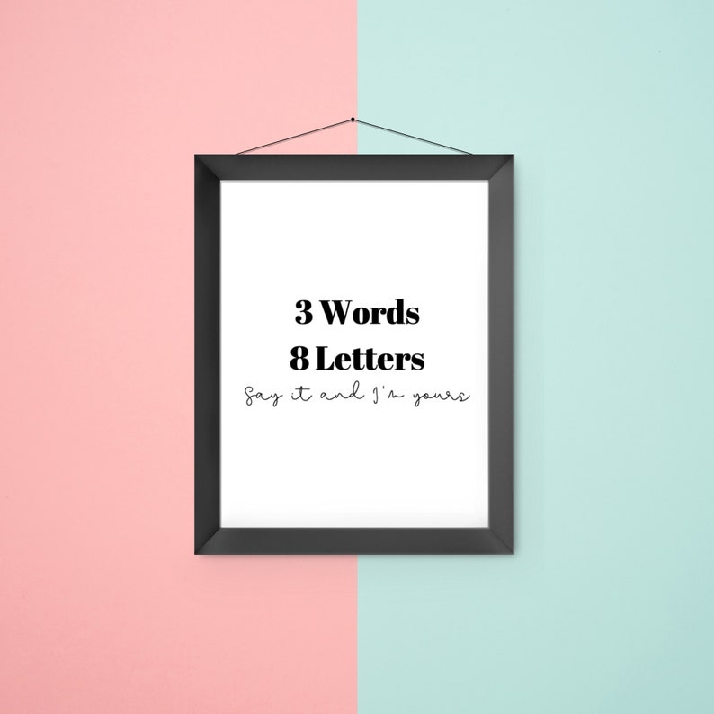 3 Words 8 Letters Blair Waldorf // Digital Print A4 A3 A2 // Etsy