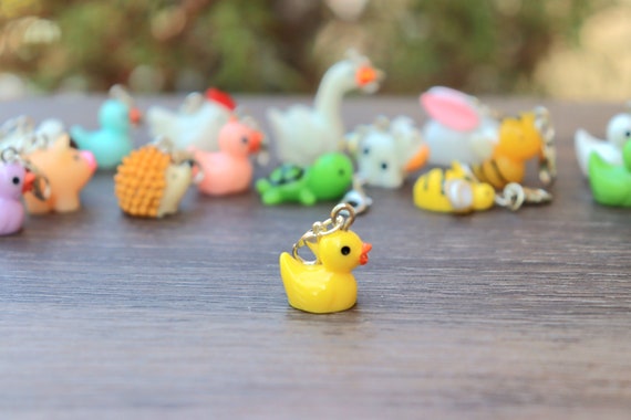 Animal Badge Reel Charms Accessories Badge Buddy Rubber Ducky Cow