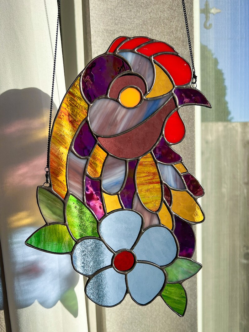 stained-glass-chicken-suncatcher-bird-rooster-window-decoration-wall