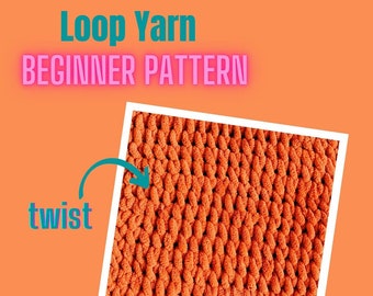 Blanket Pattern Download // PATTERN: Twisted Stitch Blanket // Beginner Patterns // Loop Yarn Pattern // Finger Knitting // DIY // Basics