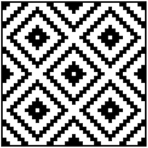 Blanket Pattern Download // PATTERN: Geometric Kilim Blanket // Alize Puffy More // Bernat Graph It // Loop Yarn Pattern // Finger Knitting