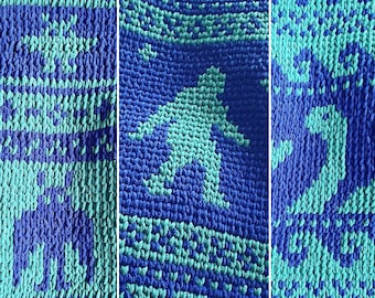 PATTERN BUNDLE Cryptid Blankets - Loop Yarn Finger Knitting (PDF Download)