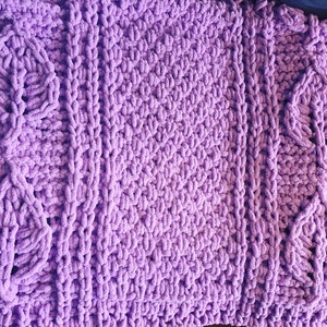 Blanket Pattern Download // PATTERN: Lace Leaf Baby Blanket // Loop Yarn Pattern // Finger Knitting // Cozy Throw // Chunky Knit Blanket