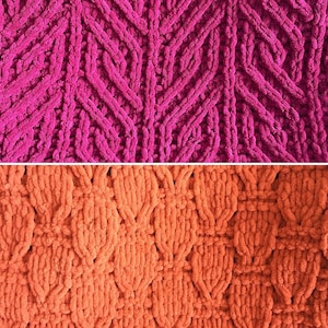 PACCHETTO ART DECO: Modelli a maglia modernisti // Modelli di filato ad anello // Lavoro a maglia con le dita // Pacchetto a due modelli // Lancio a maglia grossa // Arti grafiche