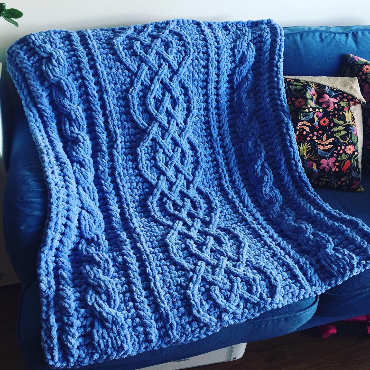 Cable knit baby blanket pattern free sale