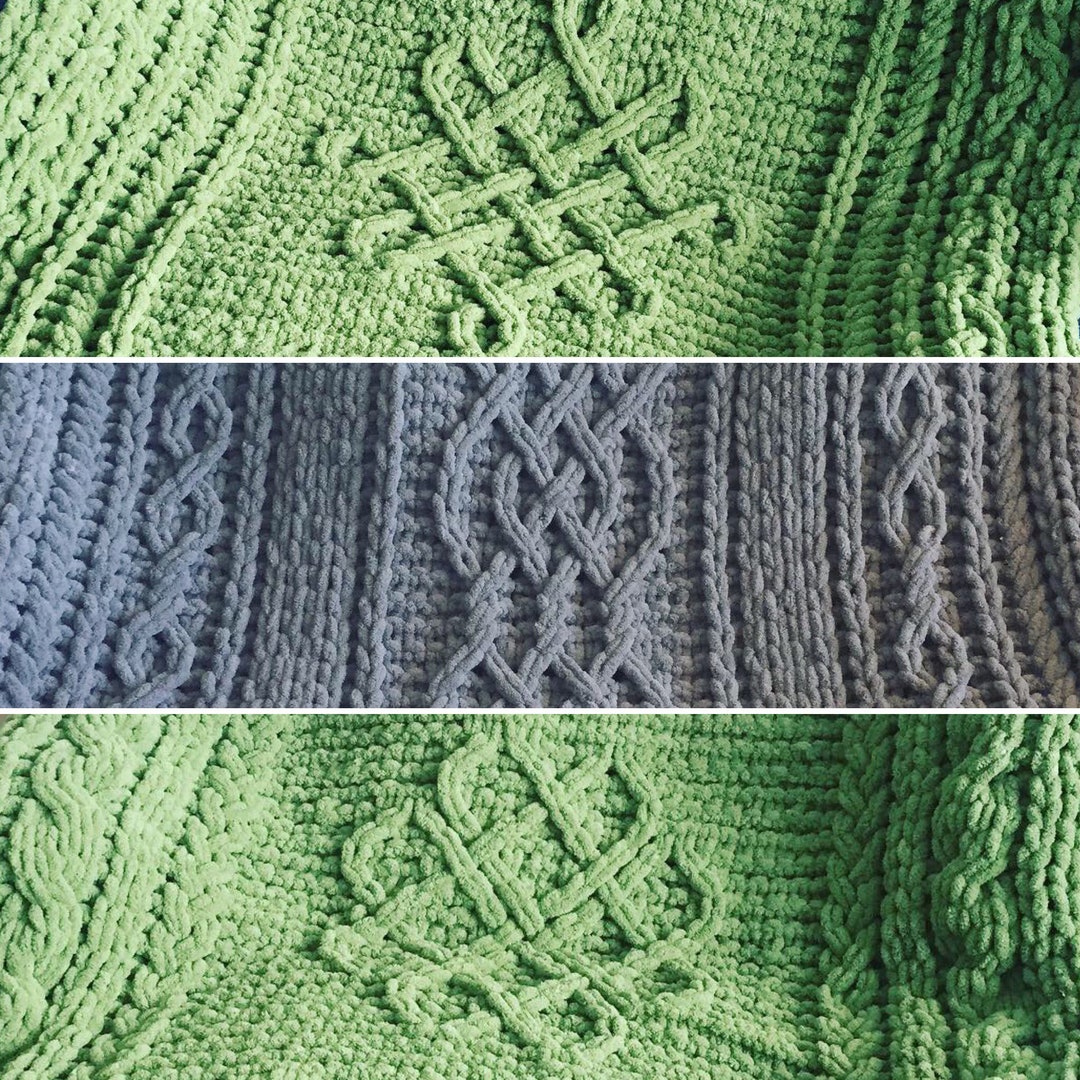 PATTERN BUNDLE: Celtic Knot Blankets - Loop Yarn Finger Knitting (PDF ...