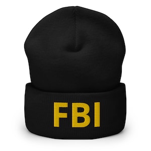 FBI Duty Embroidered Cuffed Beanie, Federal Bureau of Investigation, Gift for Law Enforcement, Federal Special Agent Gift, Winter Hat