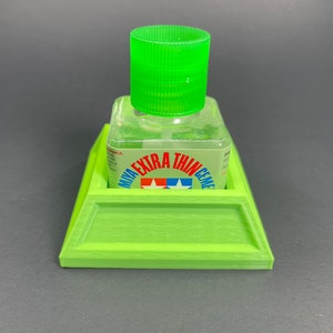 Anti-Tip Tamiya Glue Single Bottle Holder with Rubber Feet