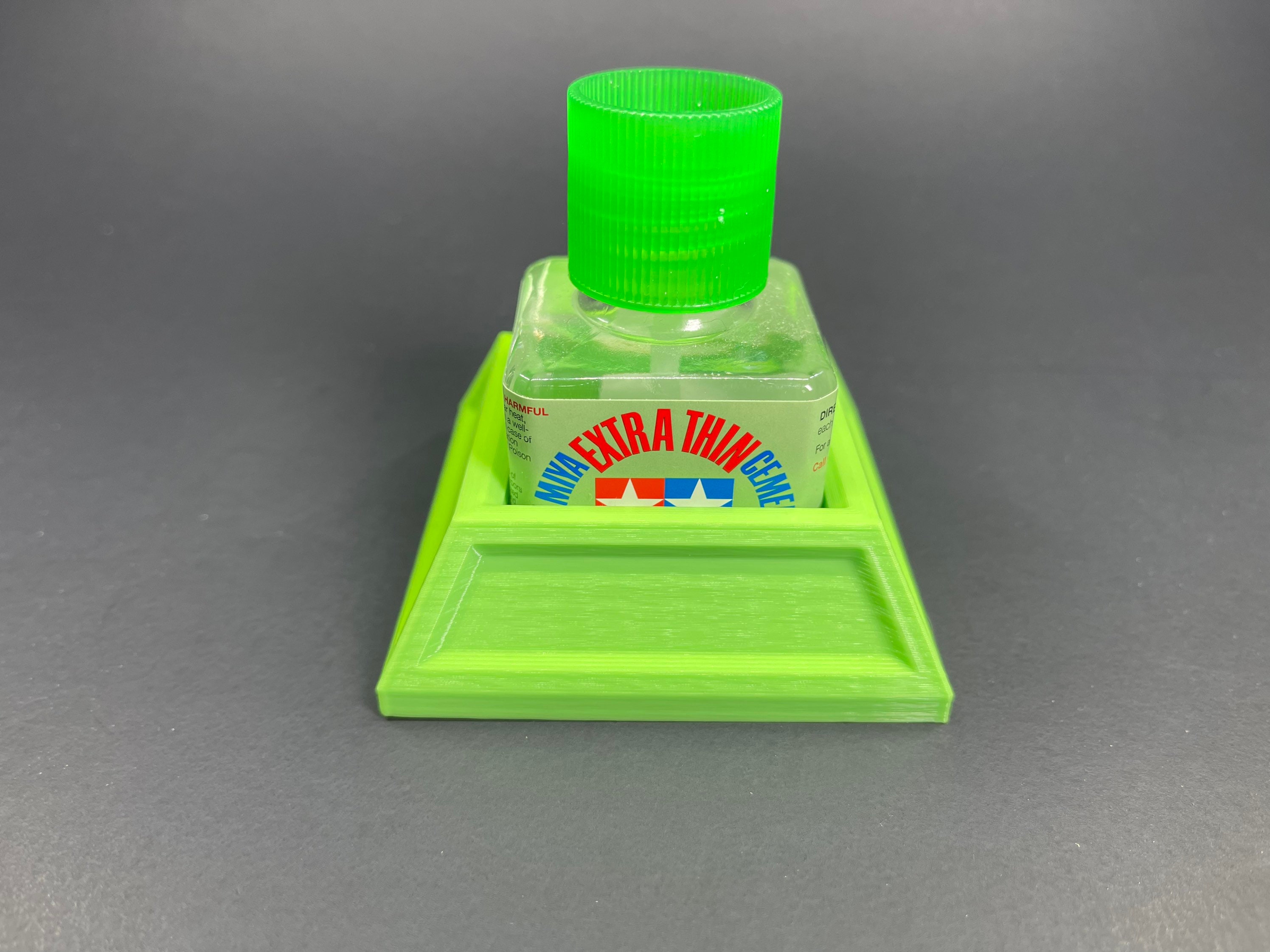 Anti-tip 3D Printed Tamiya Glue Bottle Holder Stepped Square and Hex With  Rubber Feet Tamiya 87038 87012 