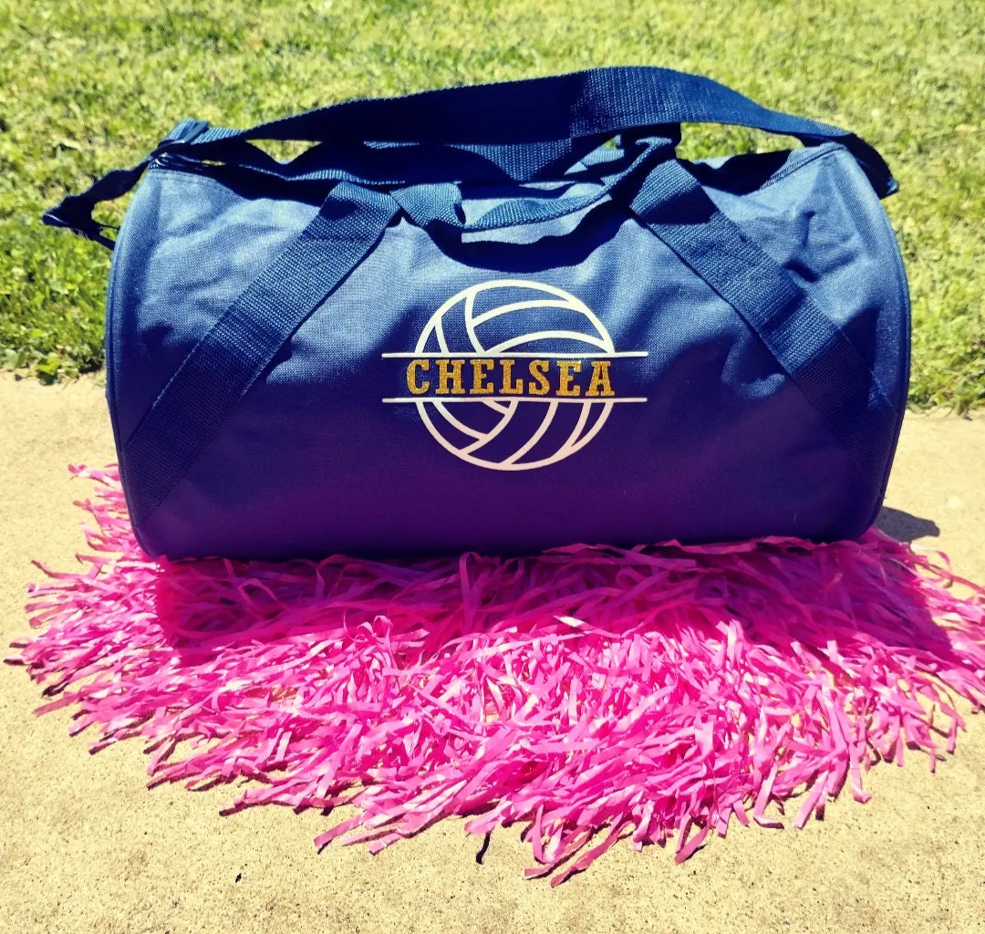 Custom Volleyball Duffle, Duffle Bag, Barrel Bag, Glitter Design