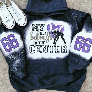 Mein Herz gehört dem Zentrum, Fußball-Hoodie, benutzerdefinierter Sport-Hoodie, BESTSELLER, schneller Versand