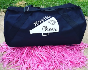 Custom Cheer Duffle, Duffle bag, barrel bag, Glitter design, Cheer bag, Custom gifts
