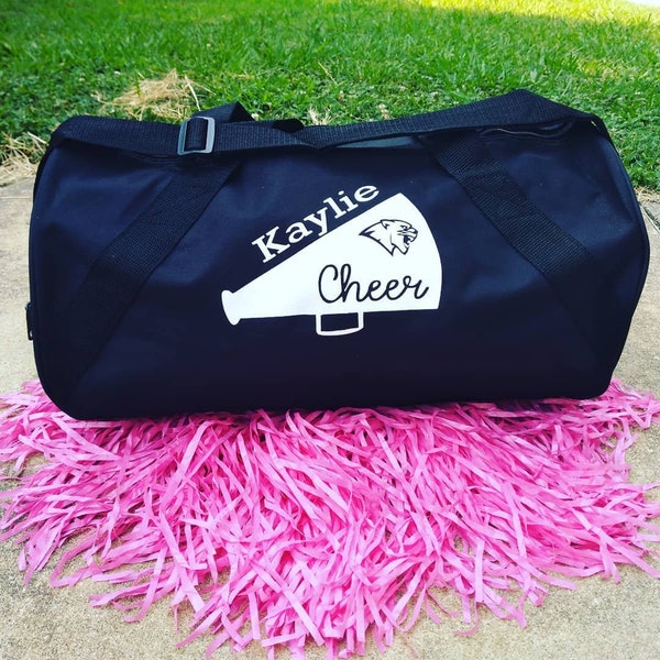 Custom Cheer Duffle, Duffle bag, barrel bag, Glitter design, Cheer bag, Custom gifts