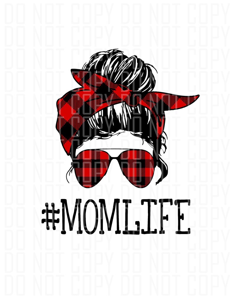 Download Momlife messy bun Aviator glasses Digital Design PNG image ...