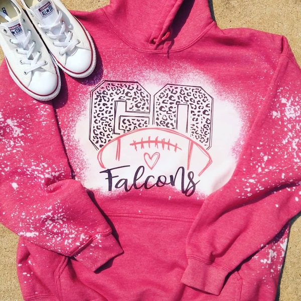 Go team Distressed Hoodie or sweatshirt, Sports hoodie, unisex fit, soft feel, team spirit, football