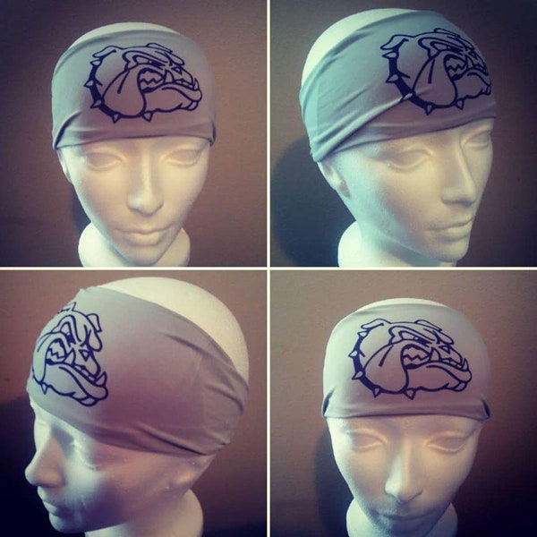 Mascot wide band headband, sports headband, sports mascot headband, moisture wicking, basketball headband, football, softball, volleyball