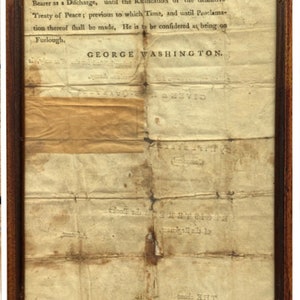 George Washington signed discharge, Revolutionary War I 1783 image 5