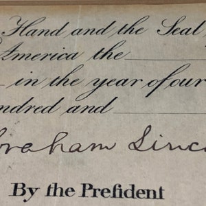 Abraham Lincoln: Signed Ship's Request for Passport Document and Secretary of State William H. Seward image 5