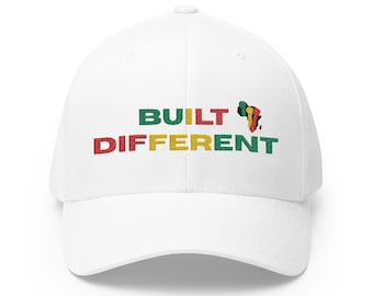 Built Different Structured Embroidered Cap, African American Pride, Black History Month, Juneteenth