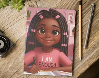 I Am Enough Softcover Notizbuch für Mädchen mit positiven Affirmationen im Inneren